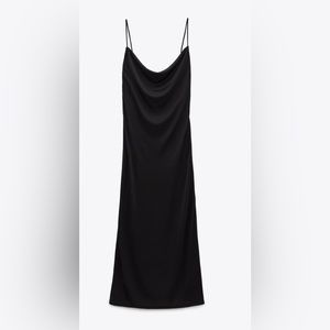 black long zara dress